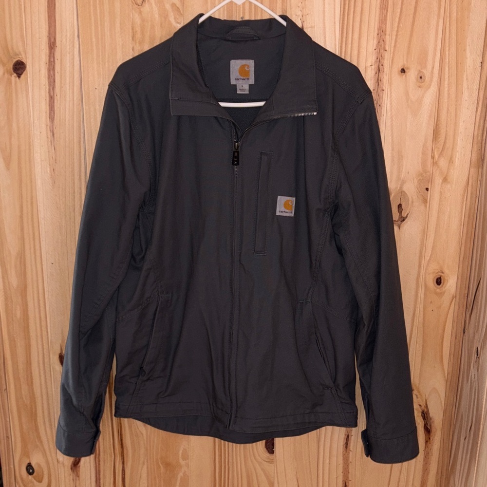 Carhartt Men's Gray Crowley Soft Shell Lightweight Zip Jacket